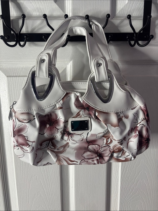 Handbags - Floral White & Pink Women's Handbag